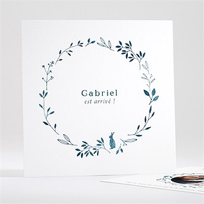 Faire-part naissance fleurs en farandole
