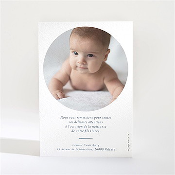 Remerciement naissance it's a boy - Dos de la carte