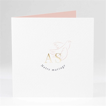 Faire-part mariage l'essentiel en initiales