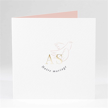 Faire-part mariage l'essentiel en initiales