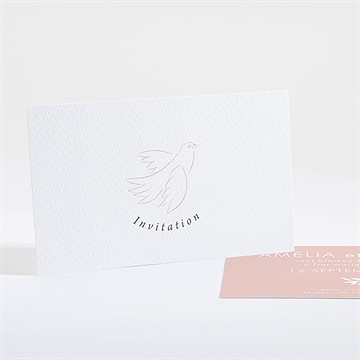 Carton d'invitation mariage l'essentiel en initiales