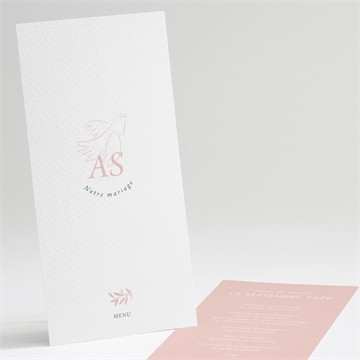 Menu mariage l'essentiel en initiales