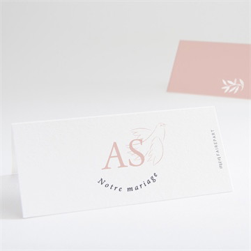 Marque-place mariage l'essentiel en initiales