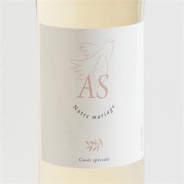 Etiquette de bouteille mariage l'essentiel en initiales