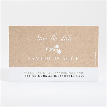 Save the Date mariage fraicheur d'été - Dos de la carte