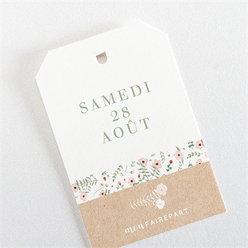 Etiquette mariage fraicheur d'été - Dos de l'étiquette