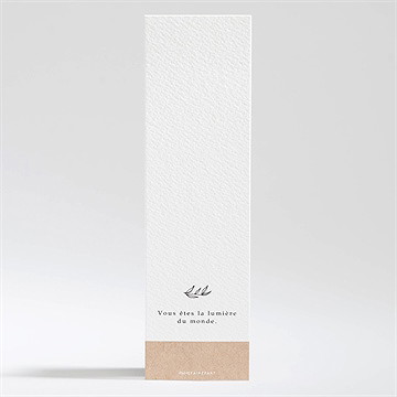 Signet baptême essentiel sacré - Dos du signet