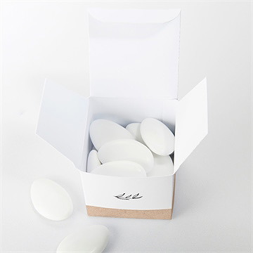 Boîte de dragées baptême essentiel sacré - Intérieur de la boîte