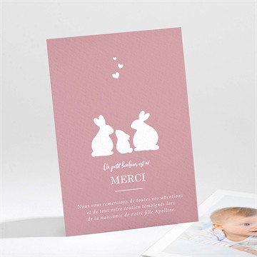 Remerciement naissance silhouettes