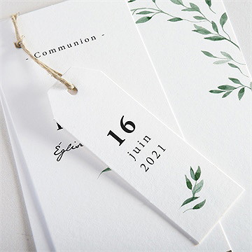Faire-part communion belle simplicité - Détail du faire-part