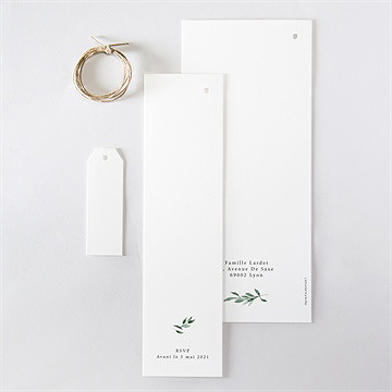 Faire-part communion belle simplicité - Dos du faire-part