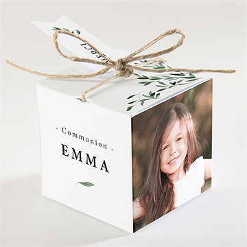 Boîte de dragées communion belle simplicité - Dos de la boîte