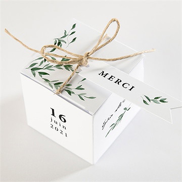 Boîte de dragées communion belle simplicité - Dessus de la boîte