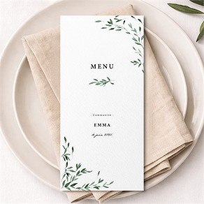 Menu communion belle simplicité