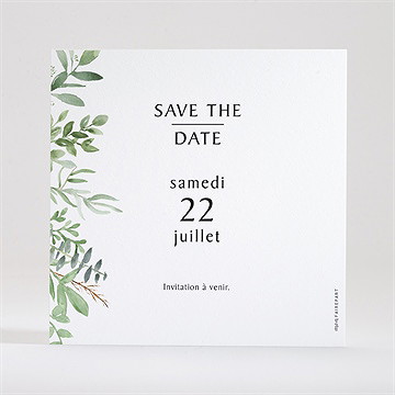Save the Date mariage love power - Dos du faire-part