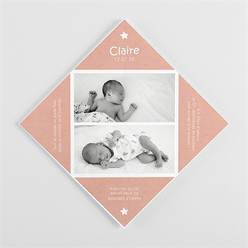 Faire-part naissance mosaique - Côté droit du faire-part