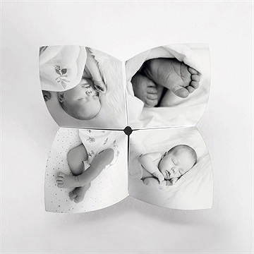 Faire-part naissance joie - Côté gauche du faire-part