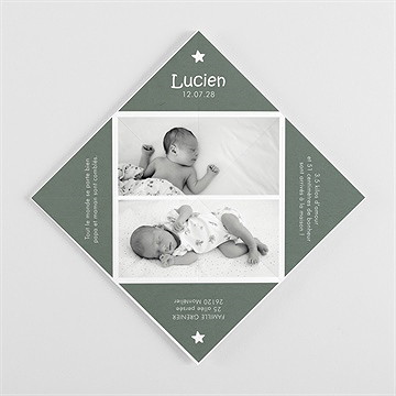 Faire-part naissance joie - Côté droit du faire-part