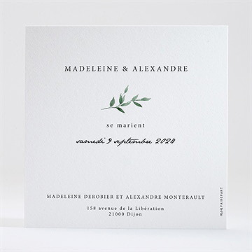 Save the Date mariage a l'ombre de l'olivier - Dos de la carte