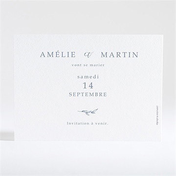 Save the Date mariage composition végétale - Dos de la carte