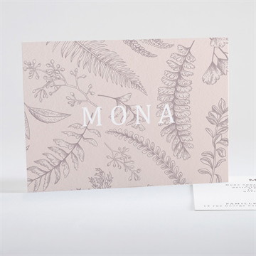 Remerciement naissance gravure élégante photo