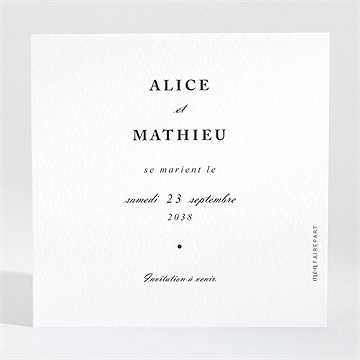 Save the Date mariage tendre amande - Dos de la carte