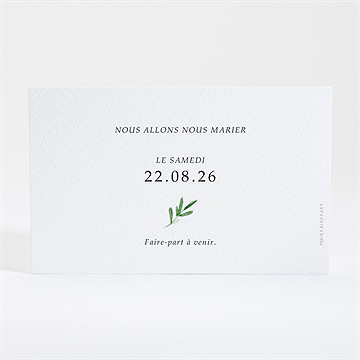 Save the Date mariage branche d'amour - Dos de la carte