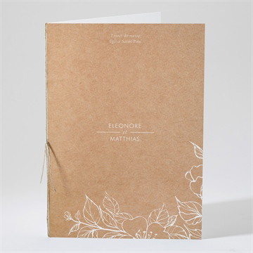 Livret de messe mariage gravure élégante