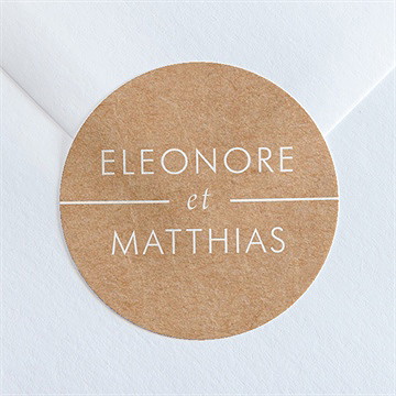 Sticker mariage gravure élégante