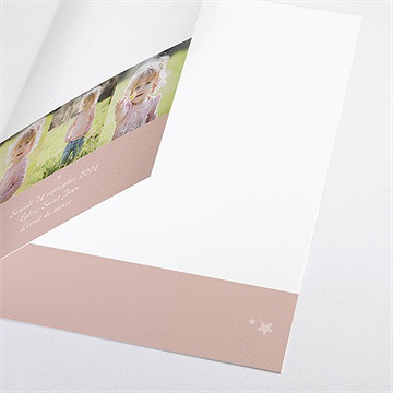 Livret de messe baptême rose thé - Détail du livret