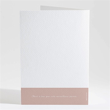 Livret de messe baptême rose thé - Dos du livret