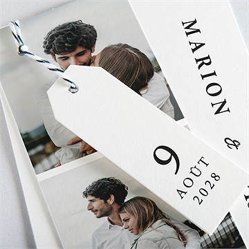 Faire-part mariage epuré - Détail du faire-part