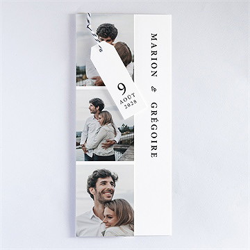 Faire-part mariage epuré - Faire-part assemblé