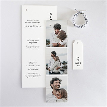 Faire-part mariage epuré - Vue d'ensemble
