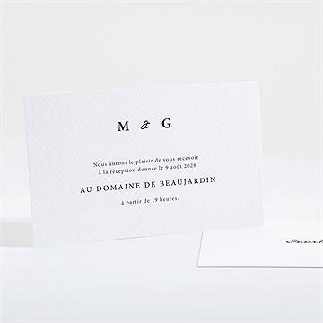 Carton d'invitation mariage epuré