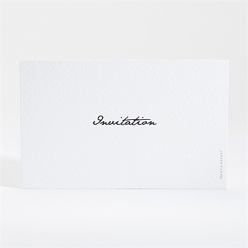 Carton d'invitation mariage epuré - Dos du carton
