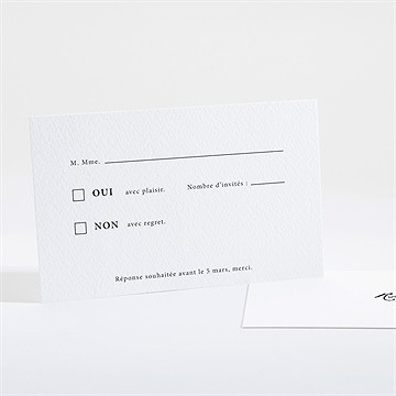 Carton réponse mariage epuré