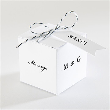 Boîte de dragées mariage epuré