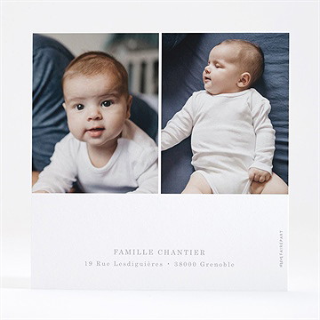 Remerciement naissance love - Dos de la carte