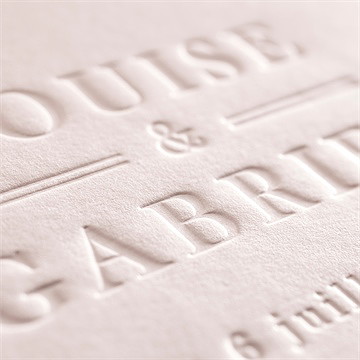 Faire-part mariage gravure pastel - Détail du faire-part