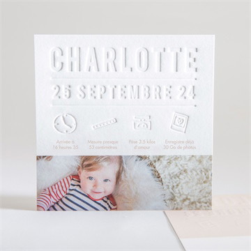 Faire-part naissance unique