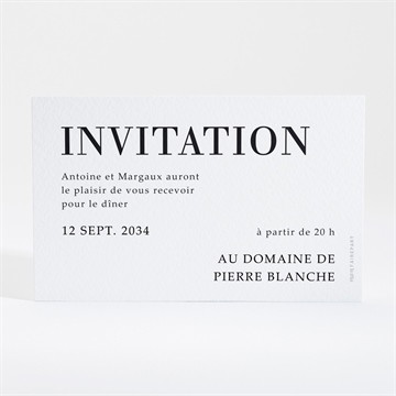 Carton d'invitation mariage lettering