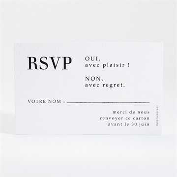Carton réponse mariage lettering
