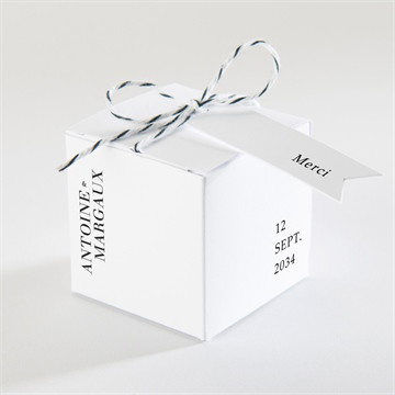 Boîte de dragées mariage lettering