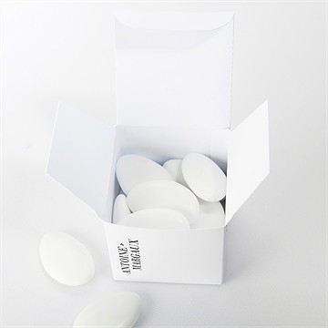 Boîte de dragées mariage lettering - Intérieur de la boîte