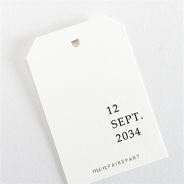 Etiquette mariage lettering - Dos de l'étiquette