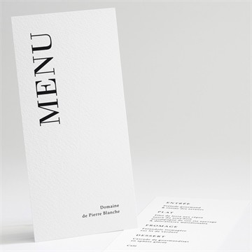 Menu mariage lettering