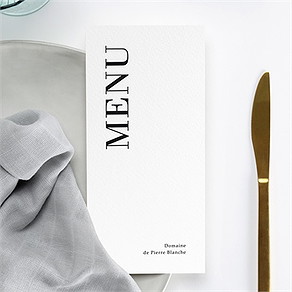 Menu mariage lettering