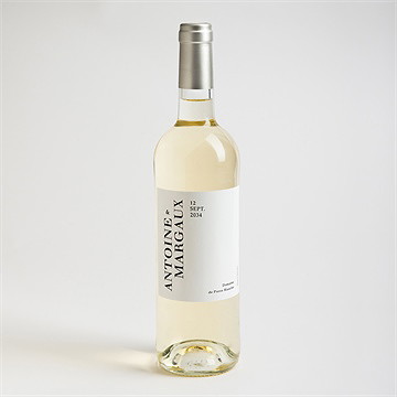 Etiquette de bouteille mariage lettering - Mise en situation