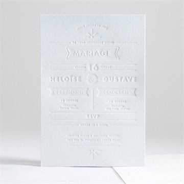 Faire-part mariage prouesse en papier